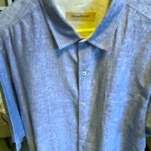 Tommy Bahama - denim blue color - camp shirt- XXL